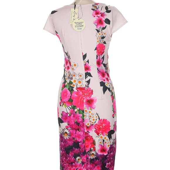 NWT Lindy Bop UK spring Easter pink flower dress, US 6 - Picture 5 of 7